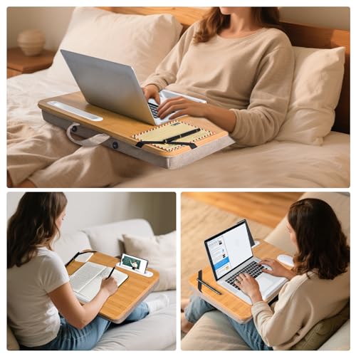 10% Off Wishacc Portable Bamboo Lap Desk Tray for Home Office - Image 6