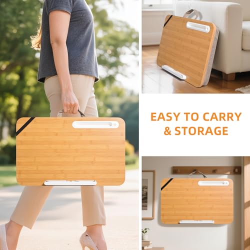 10% Off Wishacc Portable Bamboo Lap Desk Tray for Home Office - Image 7
