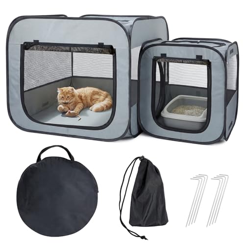 40% Off Portable Cat Playpen with Separate Zones - Image 2