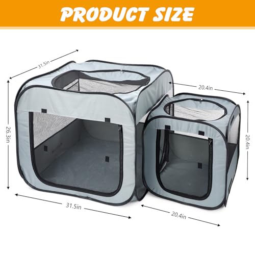 40% Off Portable Cat Playpen with Separate Zones - Image 3