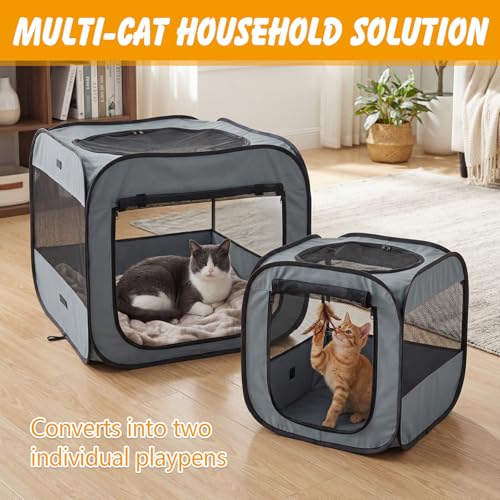 40% Off Portable Cat Playpen with Separate Zones - Image 4