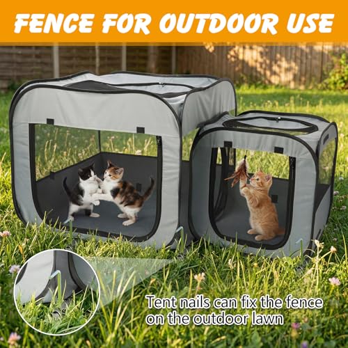 40% Off Portable Cat Playpen with Separate Zones - Image 5