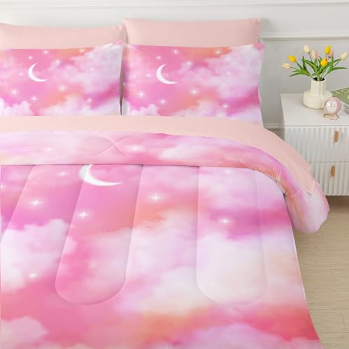 50% Off QOOMO Pink Cloud Comforter Set for Kids - Image 6