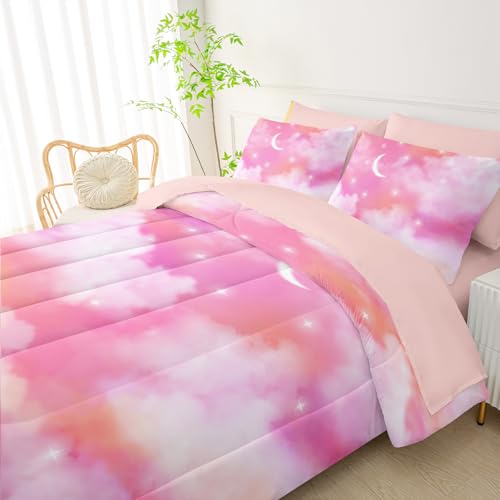 50% Off QOOMO Pink Cloud Comforter Set for Kids - Image 7
