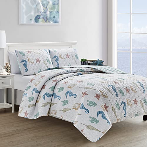 50% Off King Coastal Comforter Set – Reversible & Lightweight - Image 3