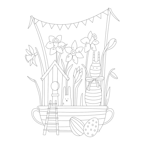 Spring-Themed Adult Coloring Book with Thick Paper, Under $10 - Image 5