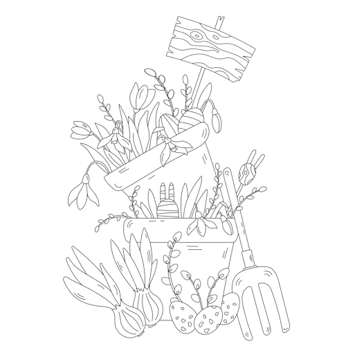 Spring-Themed Adult Coloring Book with Thick Paper, Under $10 - Image 8