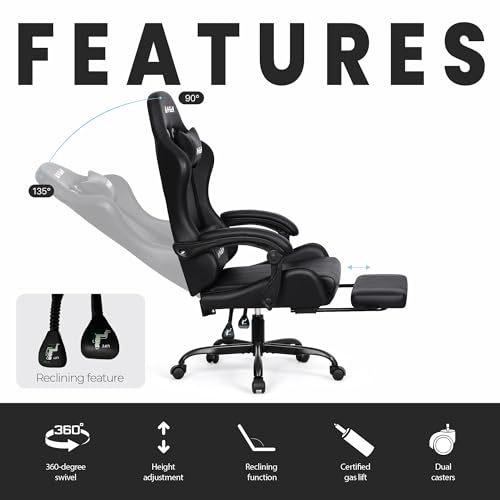 36% Off N-GEN GAMING Ergonomic Gaming Chair with Footrest - Image 6