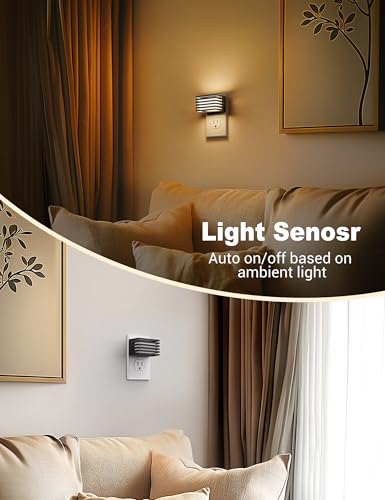 JandCase LED Night Light 2-Pack Auto Dusk to Dawn Sensor - Image 4