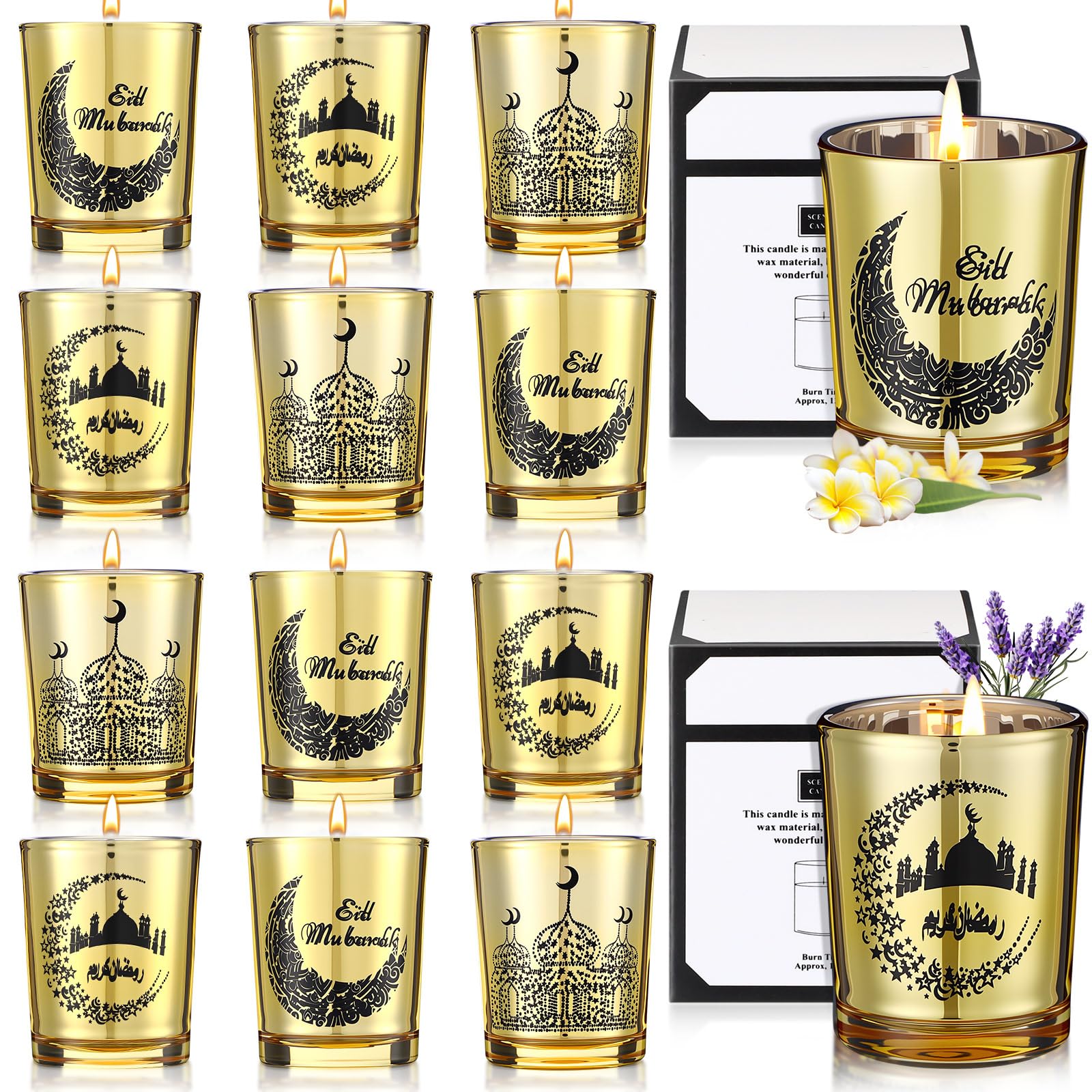 65% Off 12 Pcs Ramadan Scented Candle Gift Set