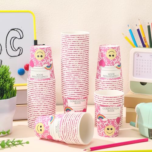 100 Pink Disposable Cups 9 oz - Cute Design for Parties - Image 4