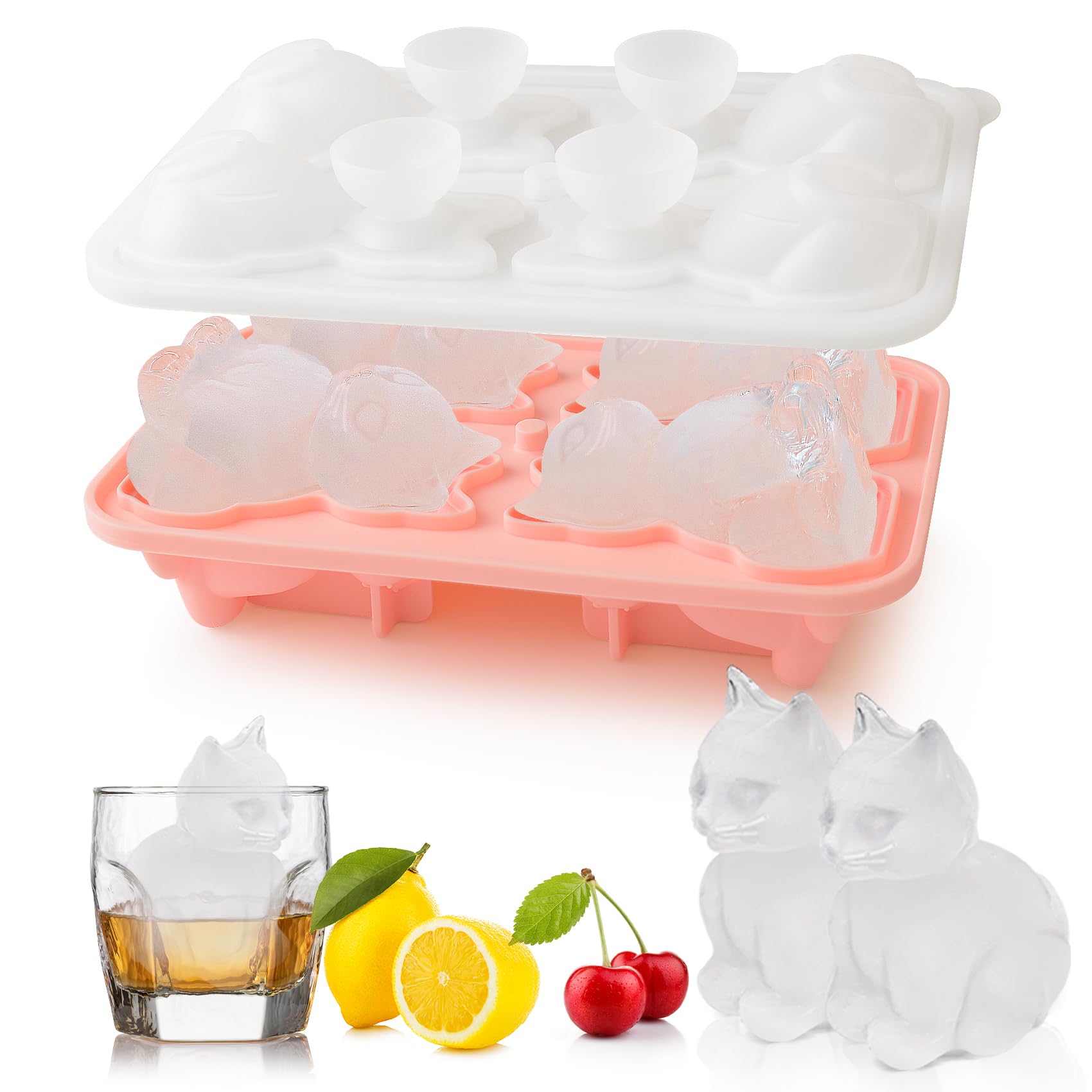 50% Off 3D Cat Ice Cube Mold Silicone Tray for Cocktails