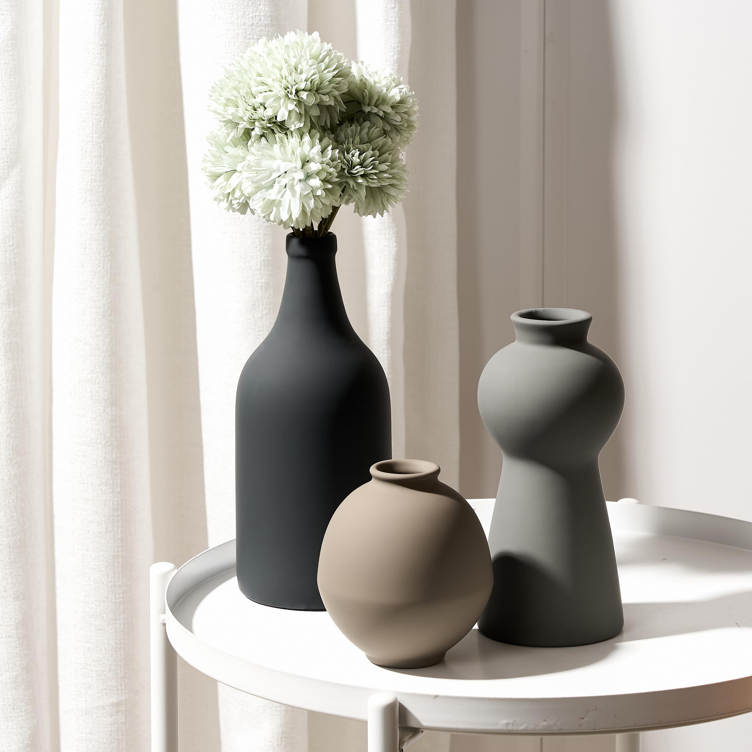 50% Off PORCER Ceramic Vase Set of 3 - Nordic Home Decor