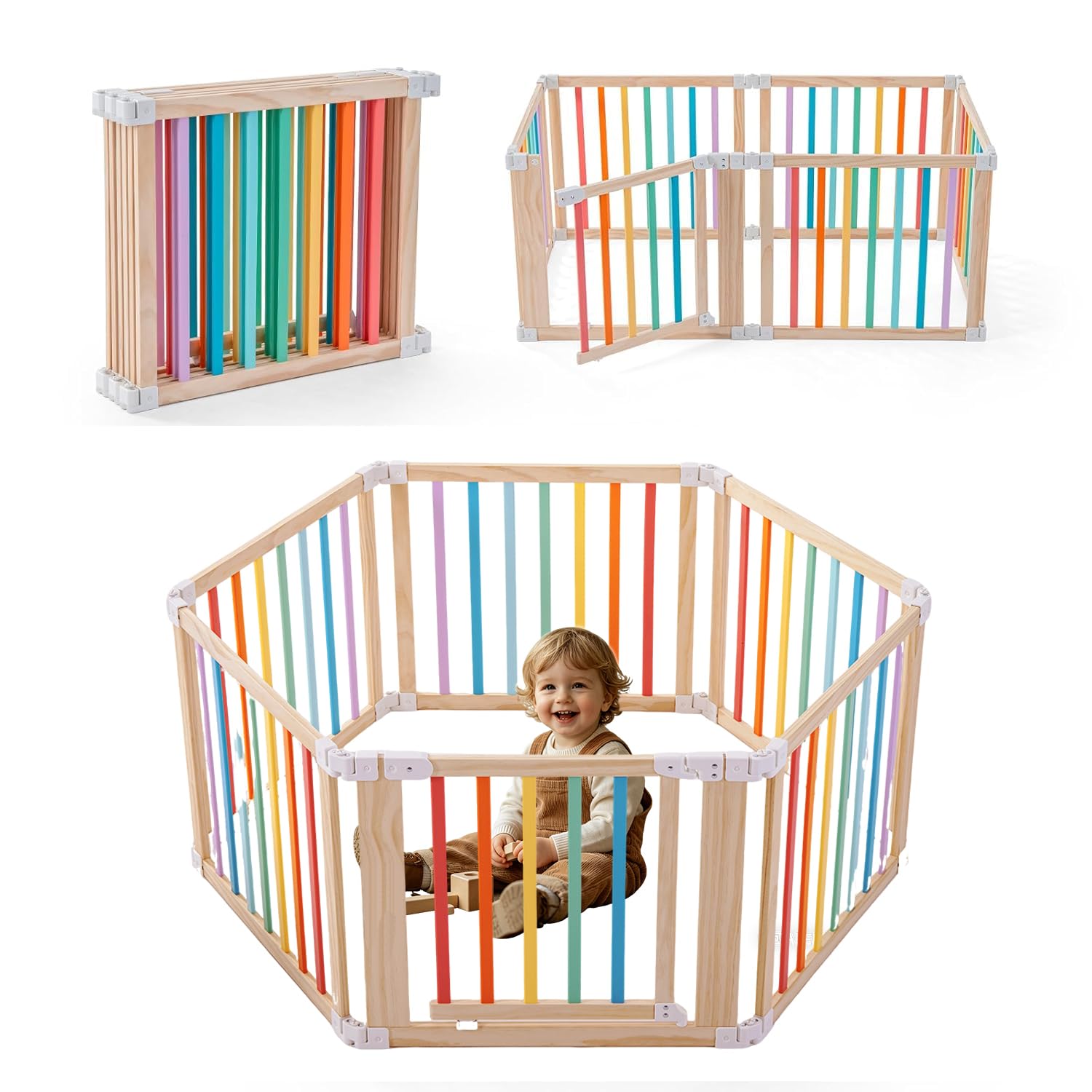 Save with Code 8GYKKCKT on Gewitt Wooden Baby Playpen