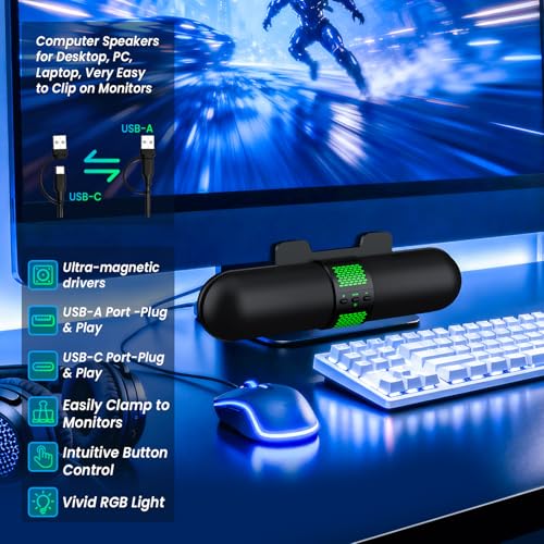 37% Off BESTISAN Bluetooth Computer Speaker with RGB Lights - Image 6