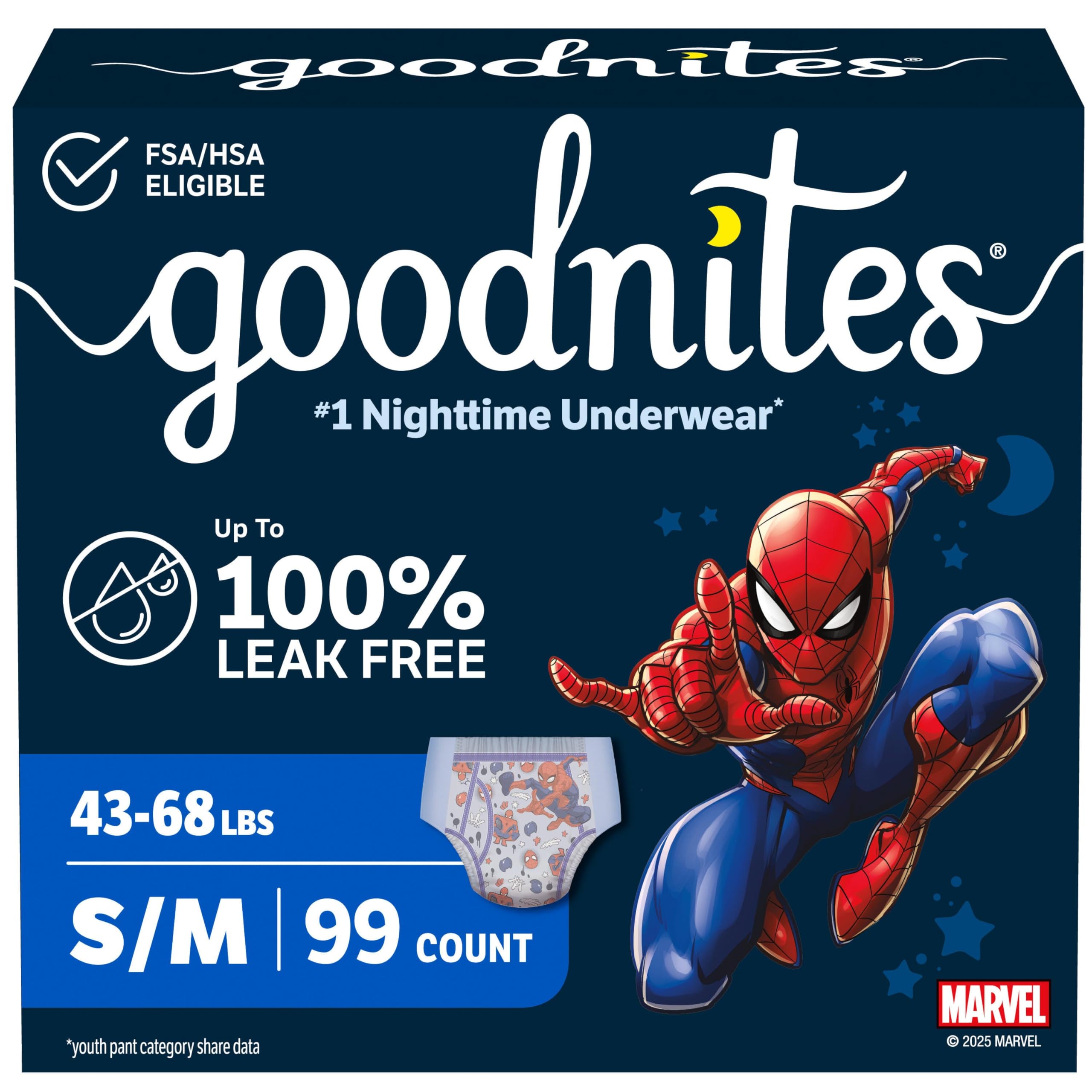 Goodnites Boys' Bedwetting Underwear 99 Ct - Up to 8% Off