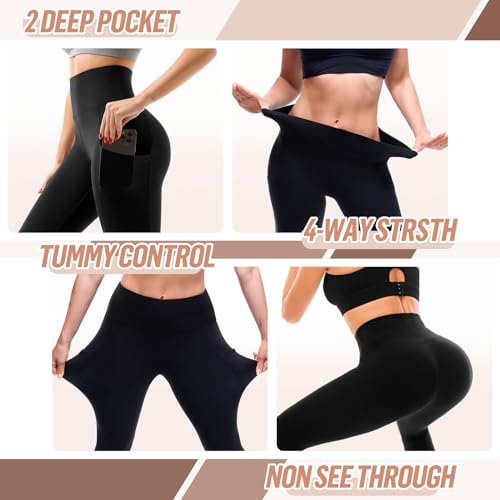 SINOPHANT High Waisted Leggings with Pockets for Women - Image 5