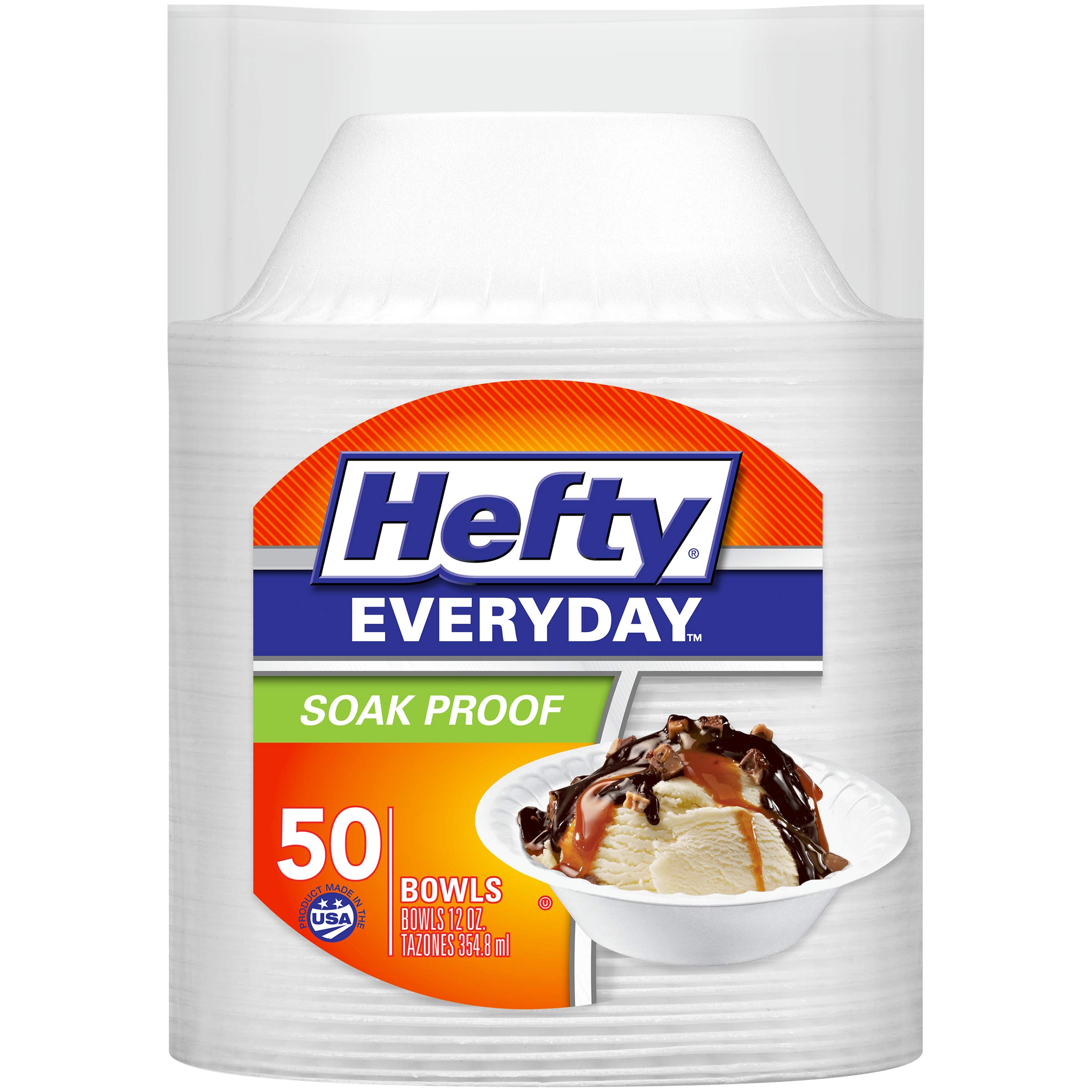 Save on Hefty Soak-Proof Foam Bowls, 50 Count
