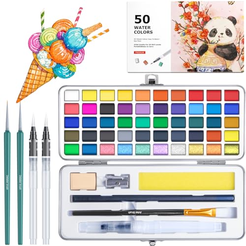45% Off Watercolor Paint Set with 50 Rich Colors + Code - Image 2