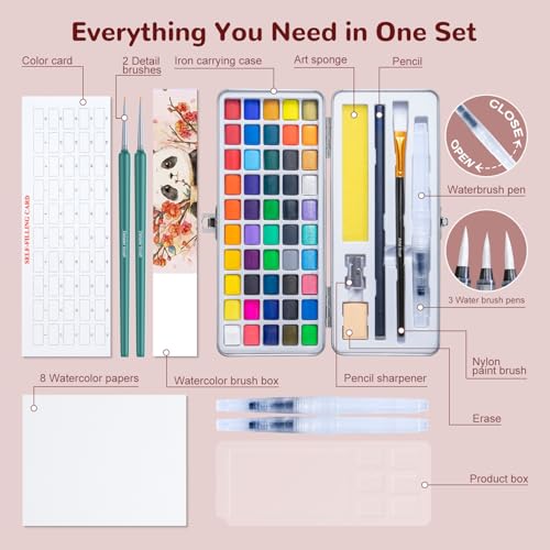 45% Off Watercolor Paint Set with 50 Rich Colors + Code - Image 3