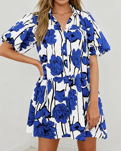 75% Off PRETTYGARDEN Women's Puff Sleeve Mini Dress - Image 4