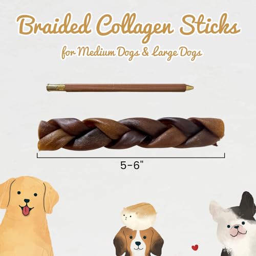5% Off Braided Collagen Sticks for Medium & Large Dogs - Image 3