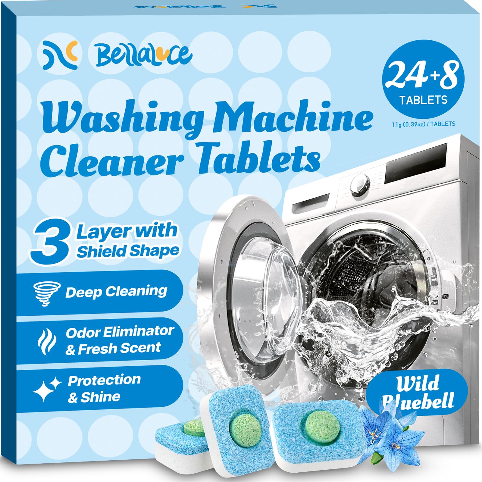 32-Pack Washing Machine Cleaner Tablets - Just $6.62 with Code