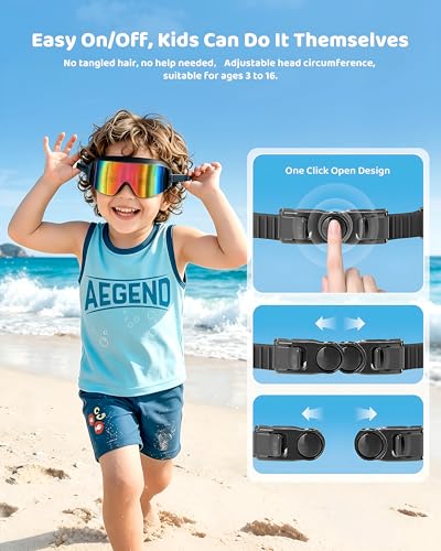 27% Off Aegend Kids Swim Goggles 2 Pack – UV Protection - Image 3