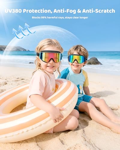 27% Off Aegend Kids Swim Goggles 2 Pack – UV Protection - Image 6