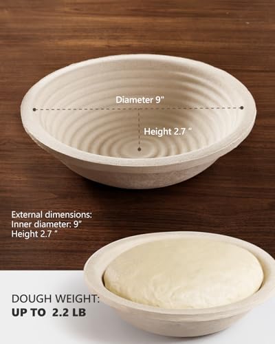 Save 40% on Wood Pulp Banneton Bread Proofing Baskets Set of 2 - Image 7