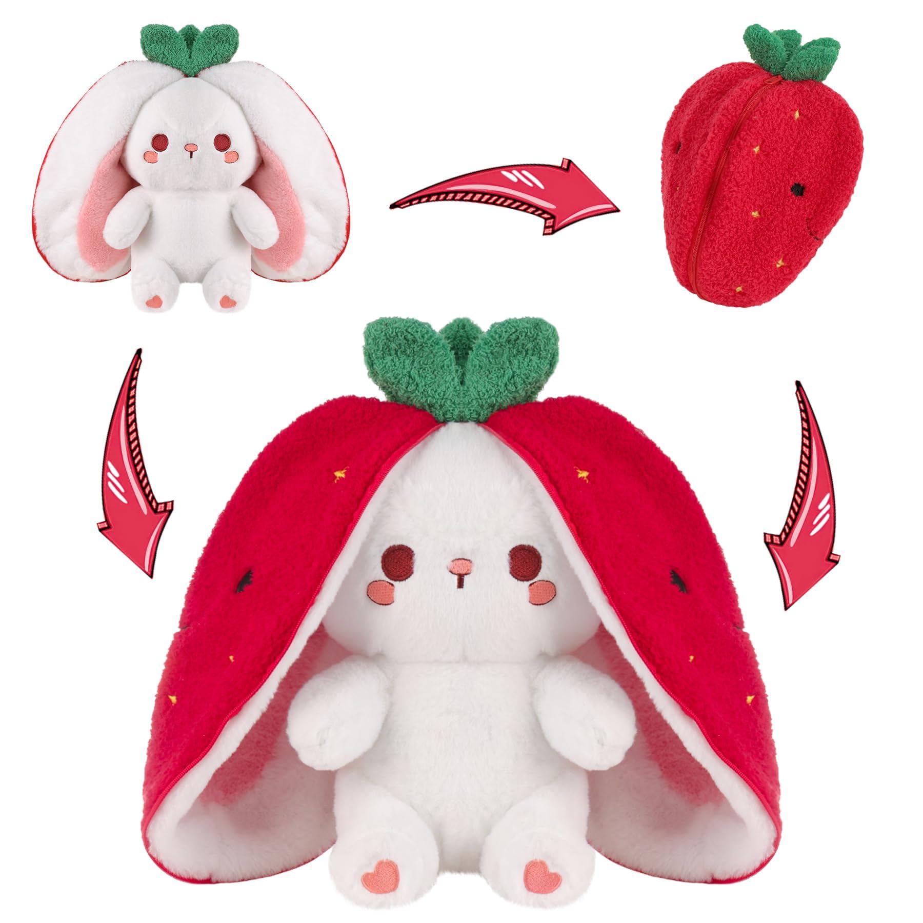Save with Code: 47% Off MIAODAM Easter Strawberry Bunny Plush Toy
