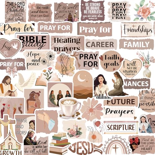 Save 50% on 50 Pcs Prayer Board Stickers - Inspirational Bible Verses, Christian & Religious Faith Decals - Image 2