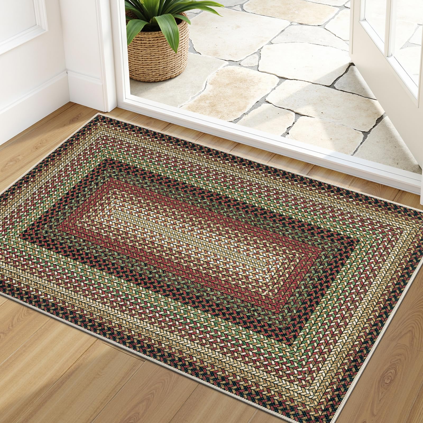 Up to 12% Off Ileading Faux Braided Door Mat with Code XDWEPJ5B