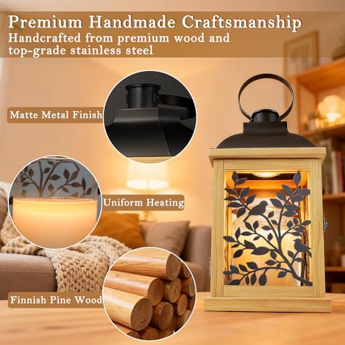 61% Off Handmade Wood Candle Warmer Lamp with Timer - Image 3