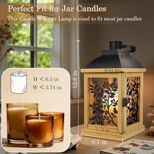 61% Off Handmade Wood Candle Warmer Lamp with Timer - Image 5