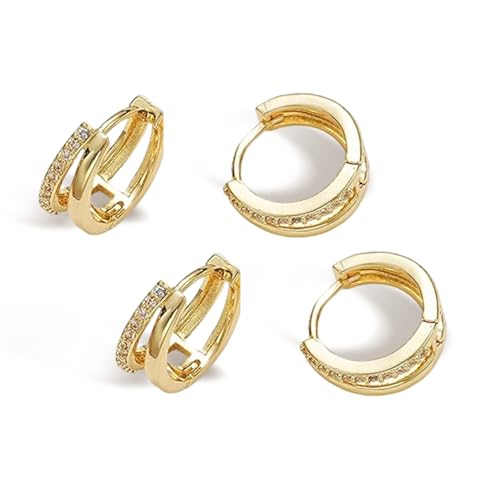 50% Off Trendy 4Pcs Huggie Hoop Earrings for Women - Image 2