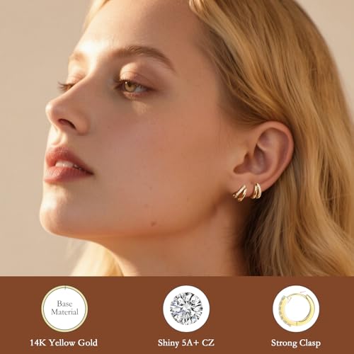 50% Off Trendy 4Pcs Huggie Hoop Earrings for Women - Image 6