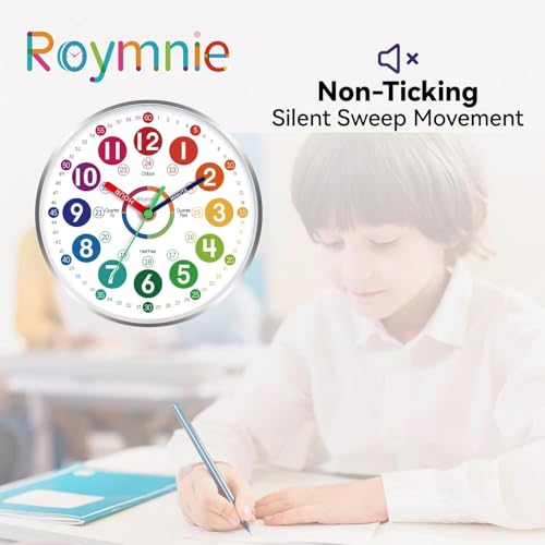 50% Off Roymnie Kids Learning Wall Clock - Image 8