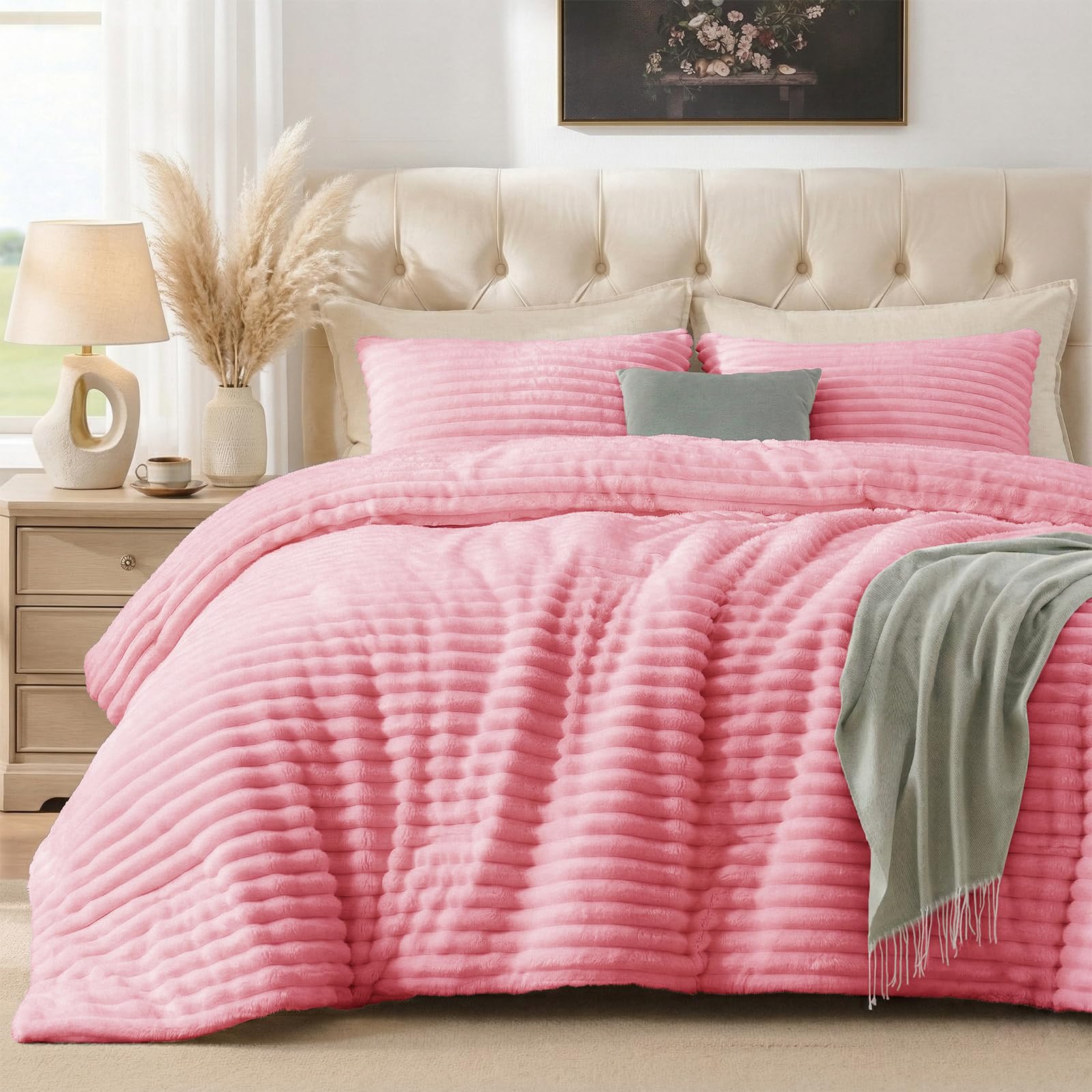 50% Off Quataly Marshmallow Queen Fleece Comforter Set