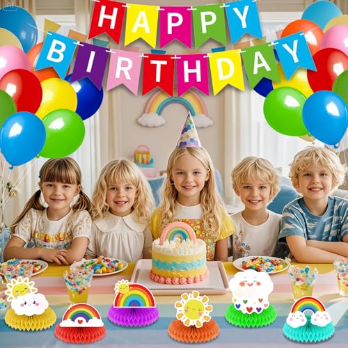 62% Off Rainbow Birthday Party Decoration Set for Kids - Image 3