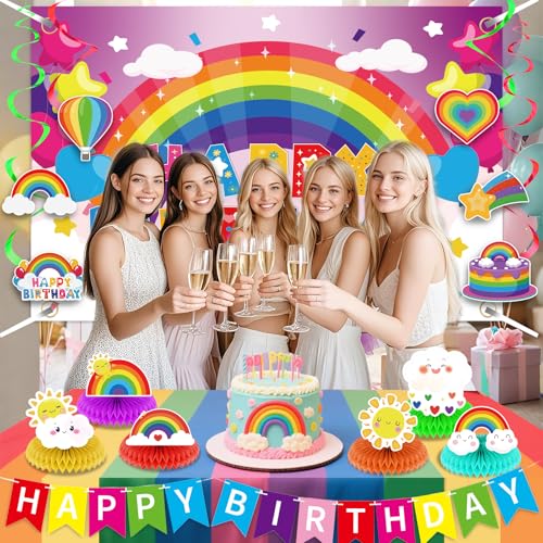 62% Off Rainbow Birthday Party Decoration Set for Kids - Image 6