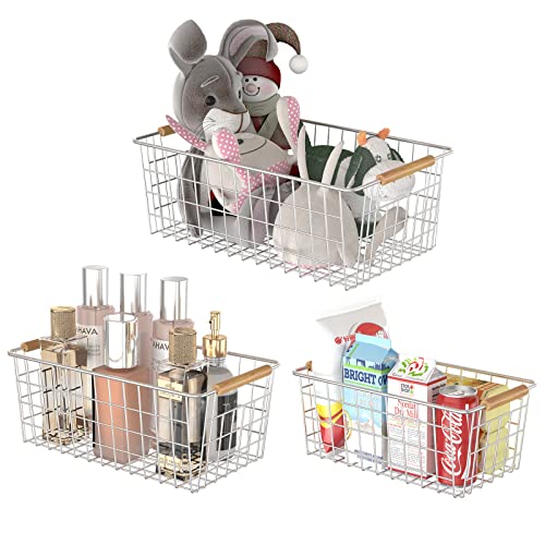 50% Off YOUVIP 3 Pack Wire Storage Baskets for Organization - Image 3