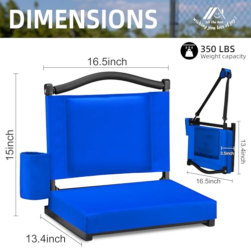 5% Off HABUTWAY Stadium Seat with Back Support & Cushion - Image 4