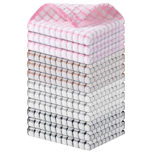 Save 39% on 12 Pack Super Absorbent Cotton Kitchen Dish Cloths - Image 2