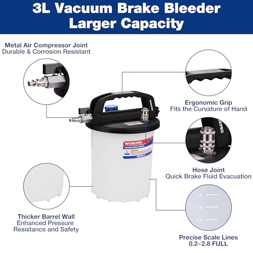 Save 50%+ on WORKPRO 3L Vacuum Brake Bleeder Kit - Image 3