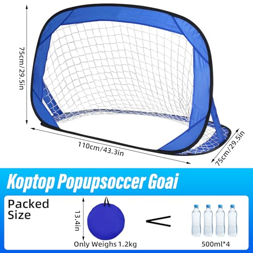 35% Off 2 Pack Portable Soccer Goals for Youth & Family - Image 3