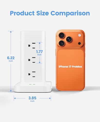 10% Off TAGZILO Power Strip Tower with Surge Protector 1800J - Image 3