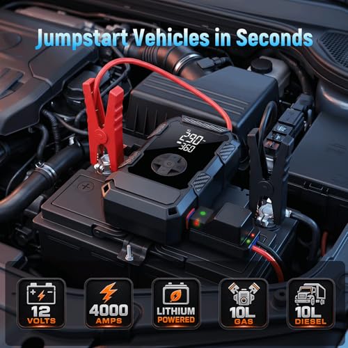 4000A Car Jumper with Air Compressor - Save 50% with Code - Image 3