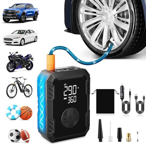 50% Off Tire Inflator - Wireless Dual Power, Auto Shut-Off - Image 2