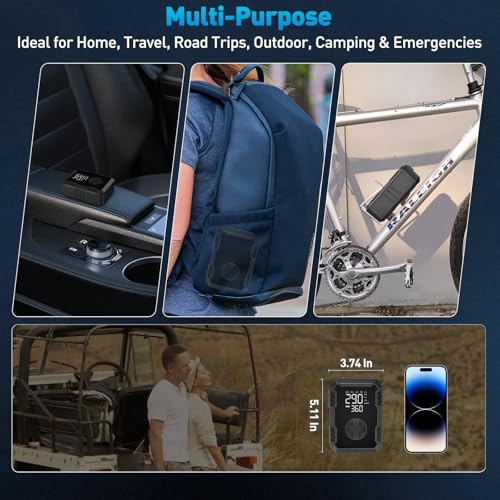 50% Off Tire Inflator - Wireless Dual Power, Auto Shut-Off - Image 7